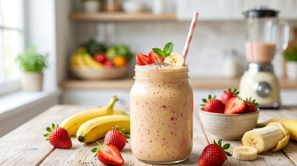Banaan-Aardbei Smoothie